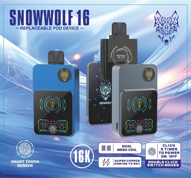 SNOWWOLF 16000 RECHARGEABLE DISPOSABLE