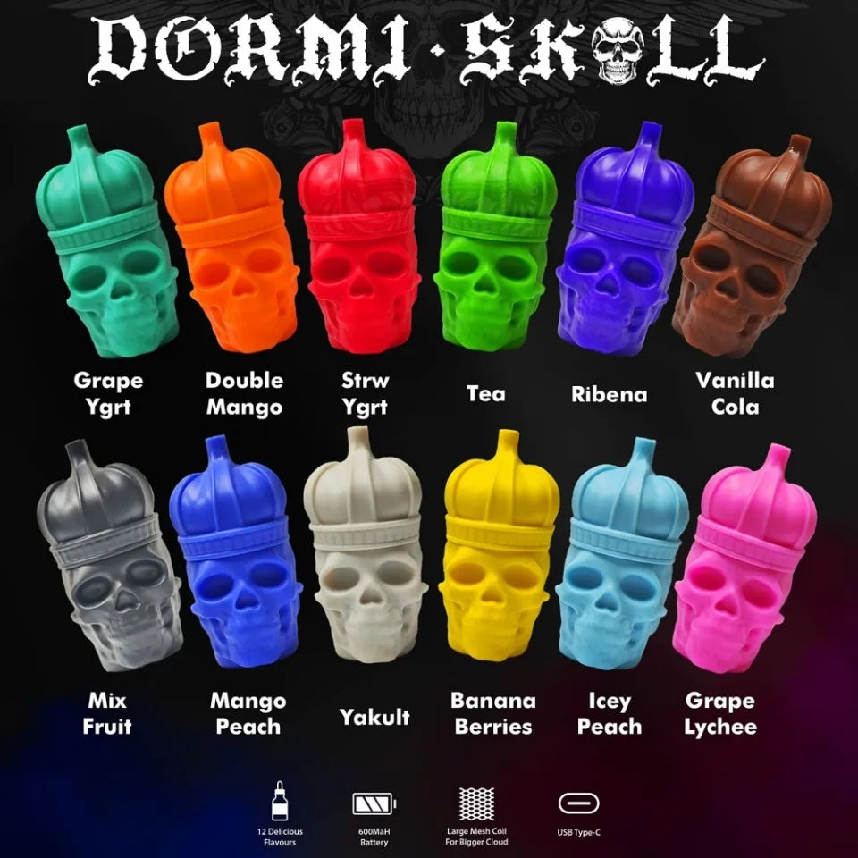 DORMI SKULL 12000 RECHARGEABLE DISPOSABLE