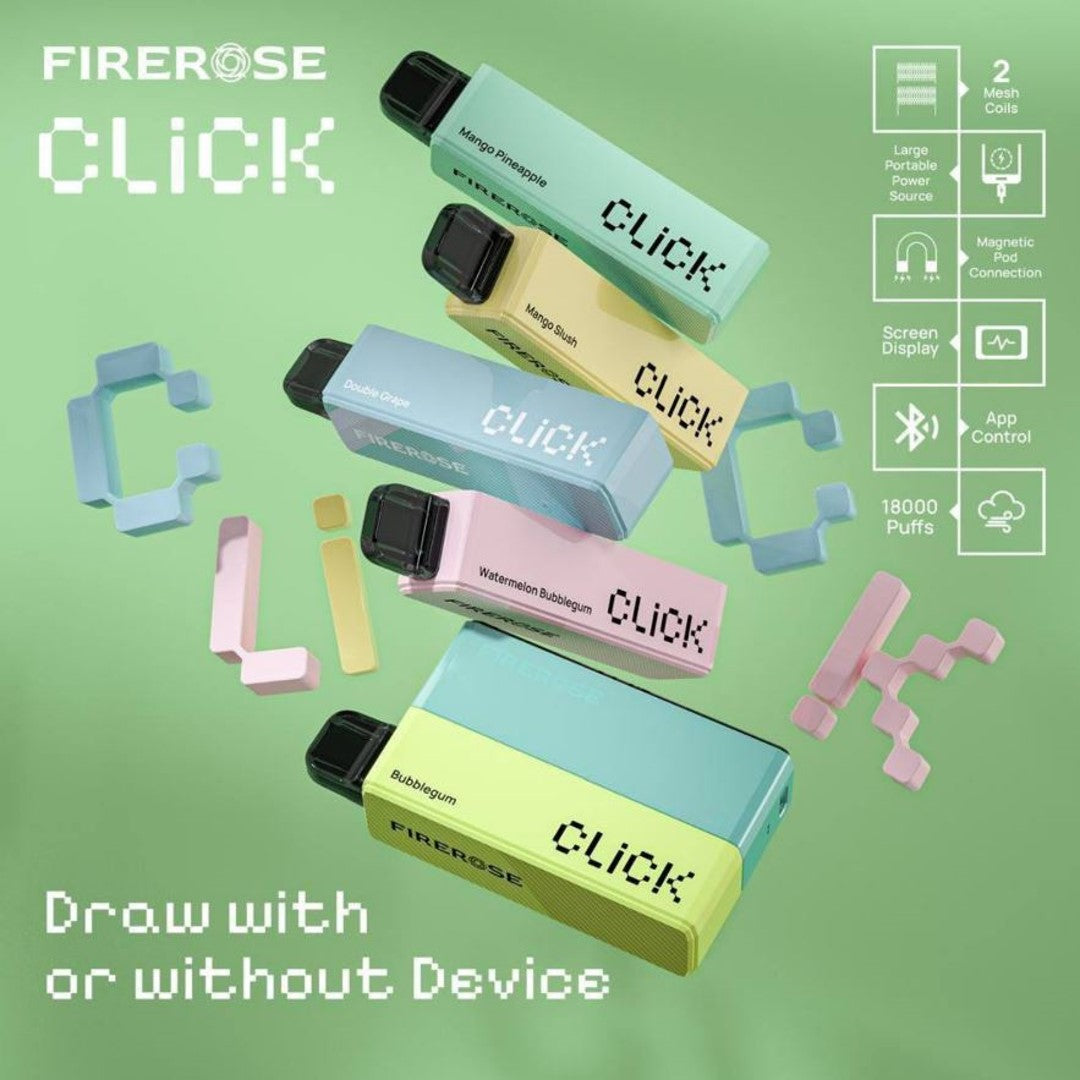 FIREROSE LEGEND CLICK 18000 RECHARGEABLE DISPOSABLE