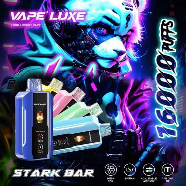 VAPE LUXE STARK BAR 16000 RECHARGEABLE DISPOSABLE – vapecodsg