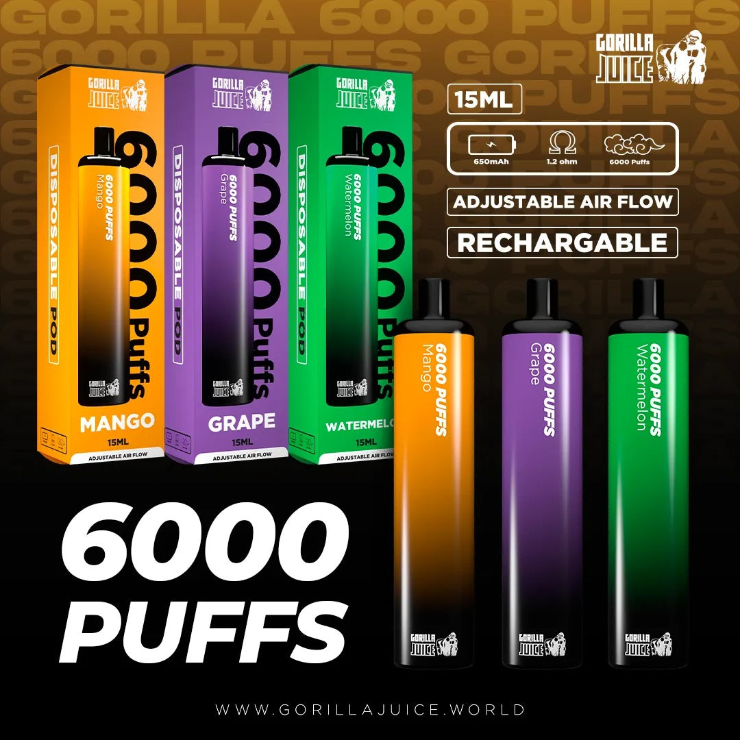 GORILLA 6000 RECHARGEABLE DISPOSABLE